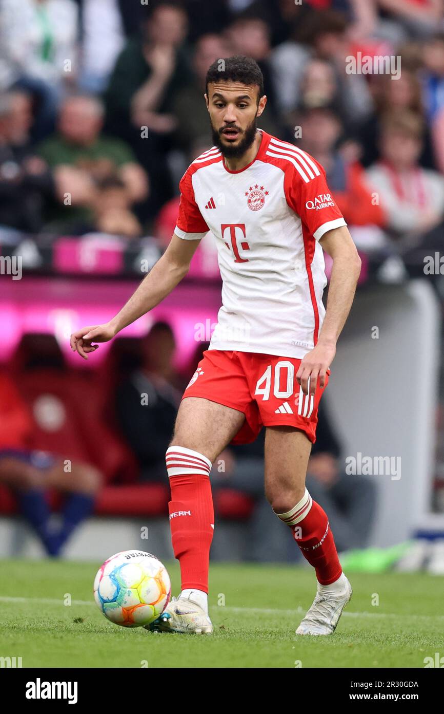 Noussair Mazraoui of FC Bayern Muenchen FC Bayern Muenchen