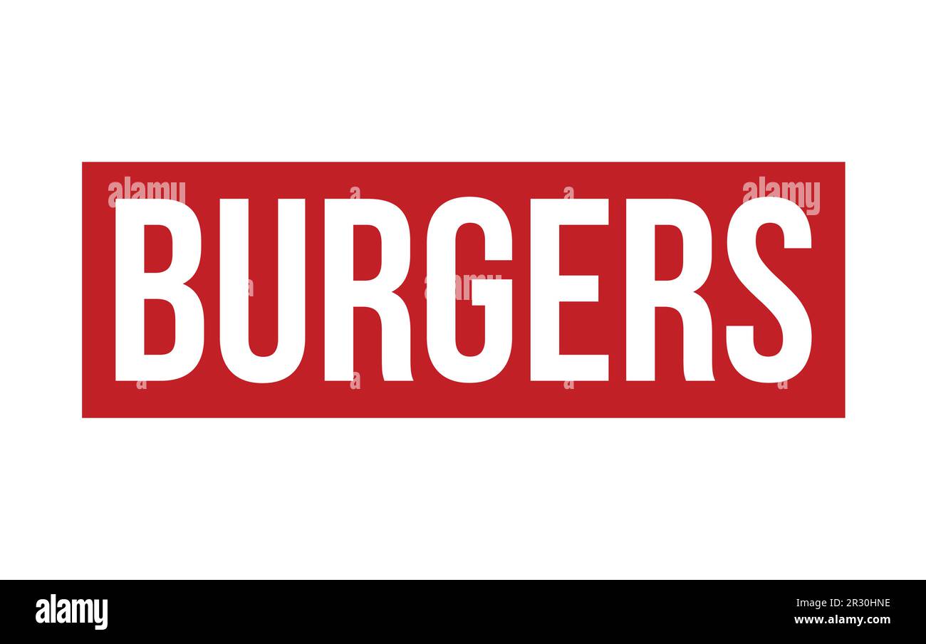 Burgers Rubber Stamp Seal Vector Stock Vector