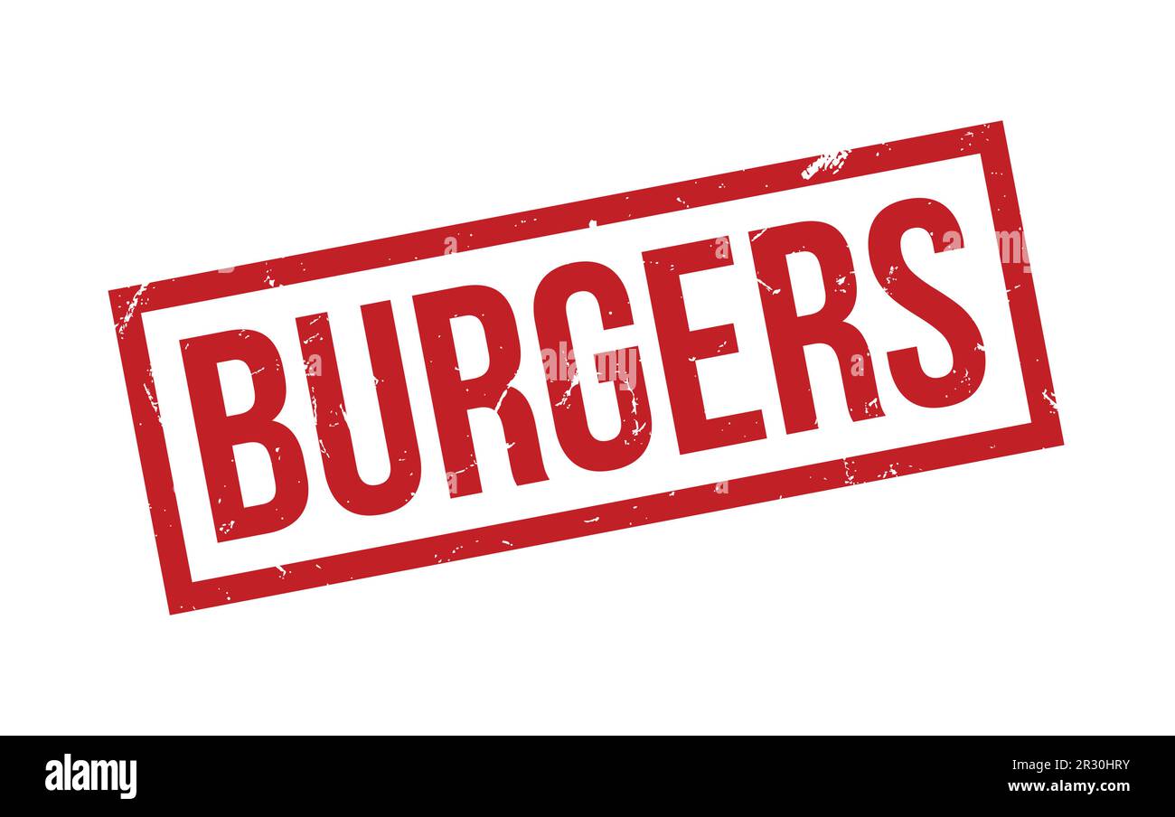 Red Burgers Rubber Stamp Seal Vector Stock Vector