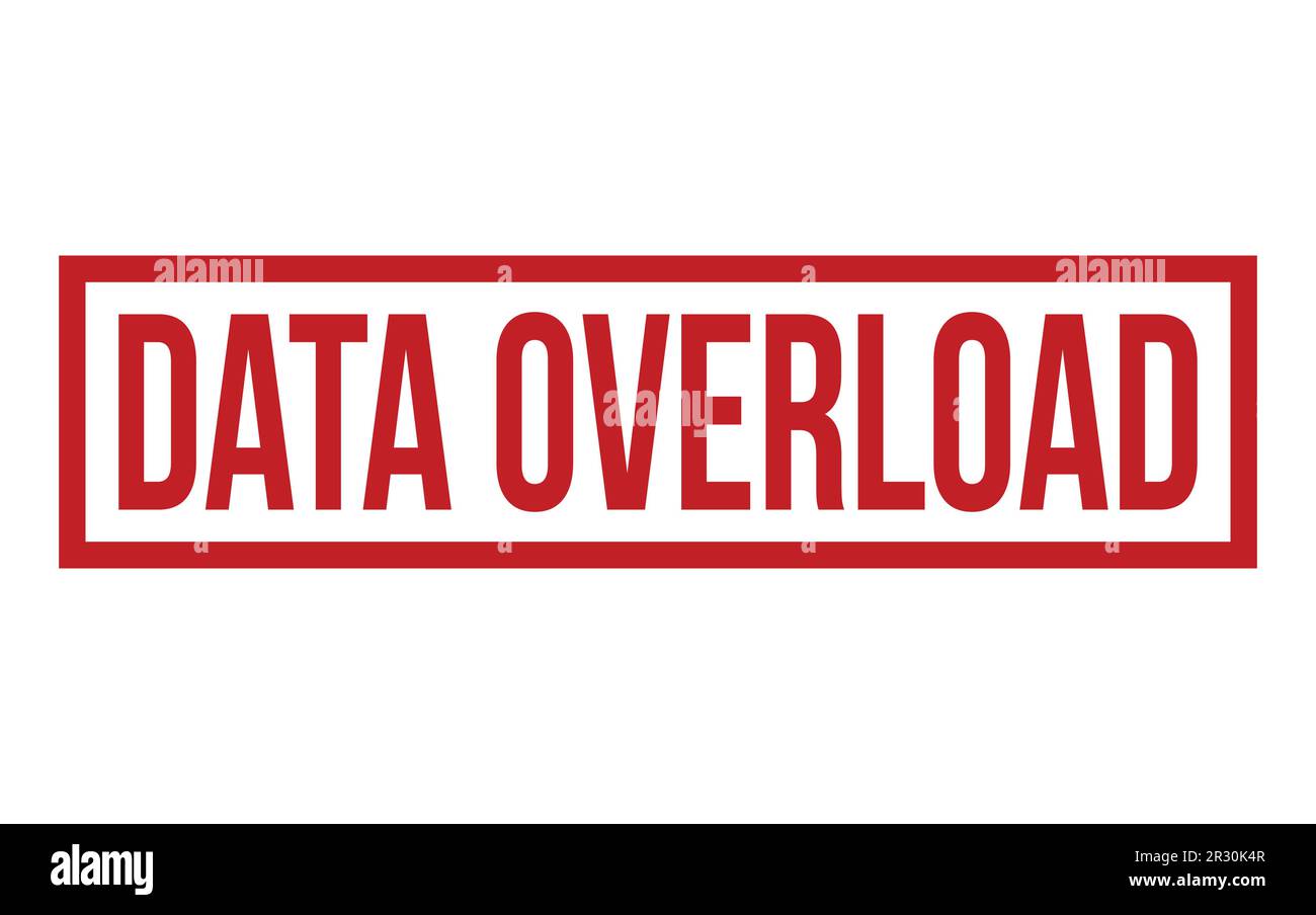 Data Overload Rubber Stamp Seal Vector Stock Vector