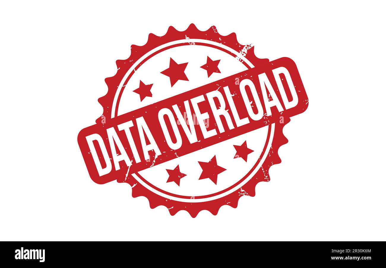Data Overload Rubber Stamp Seal Vector Stock Vector