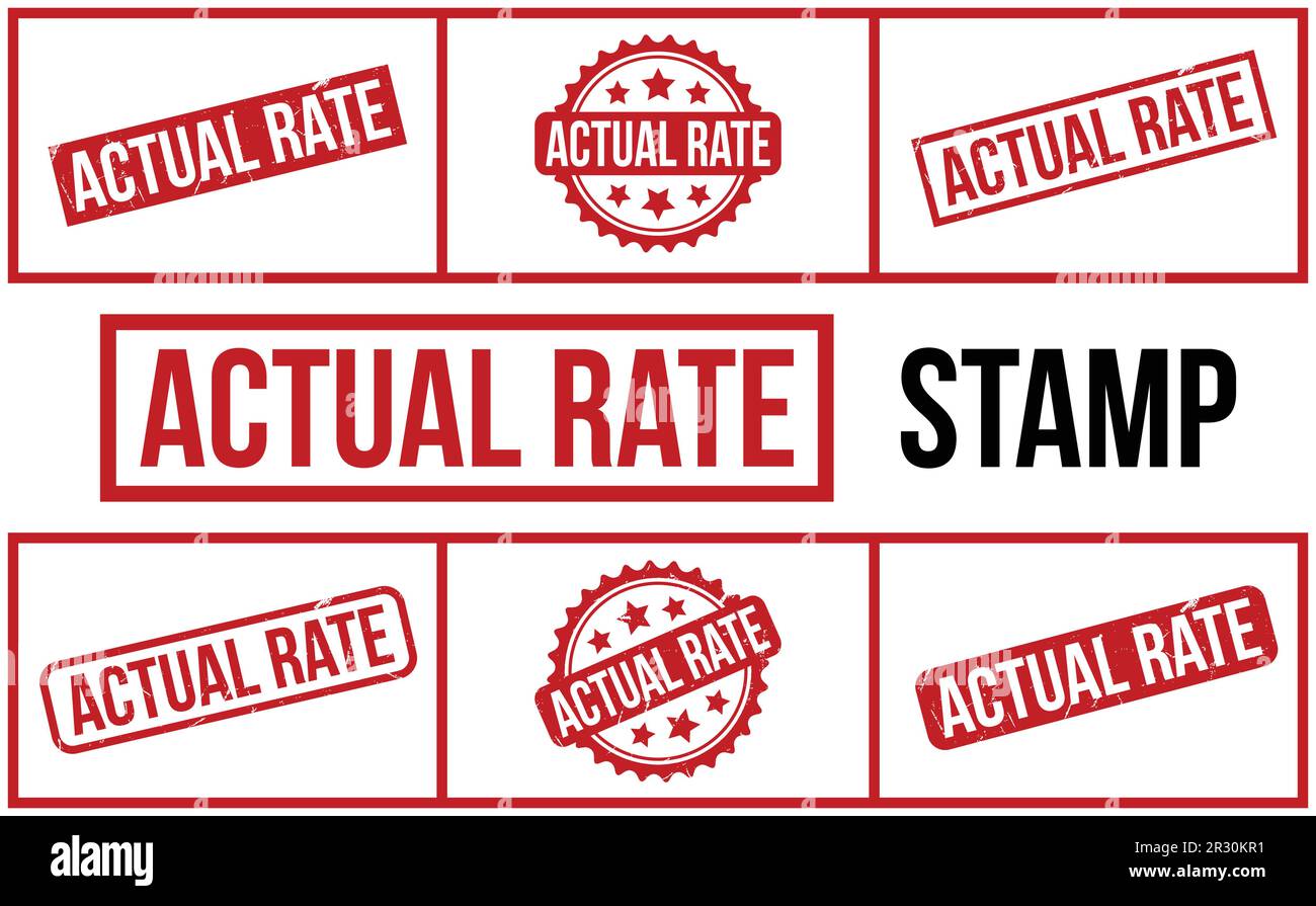 Actual Rate rubber grunge stamp set vector Stock Vector Image & Art - Alamy