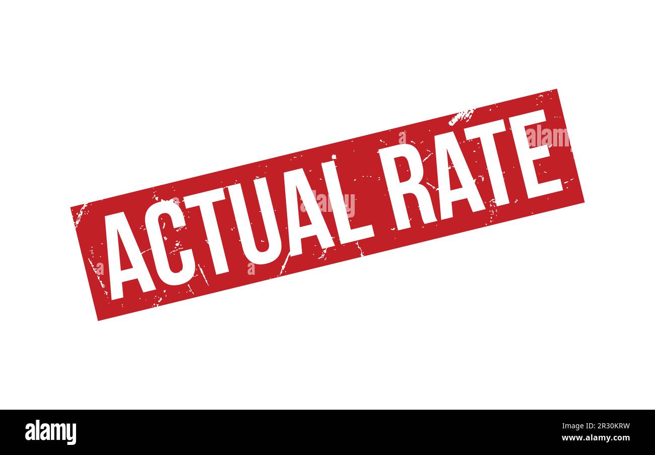 Actual Rate Rubber Stamp Seal Vector Stock Vector Image & Art Alamy
