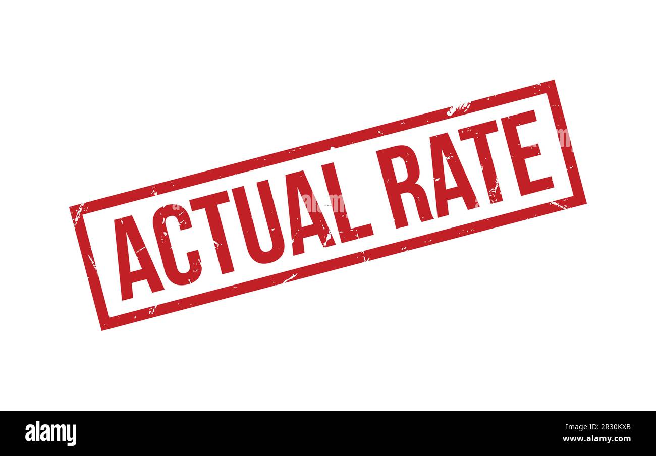Red Actual Rate Rubber Stamp Seal Vector Stock Vector Image & Art Alamy