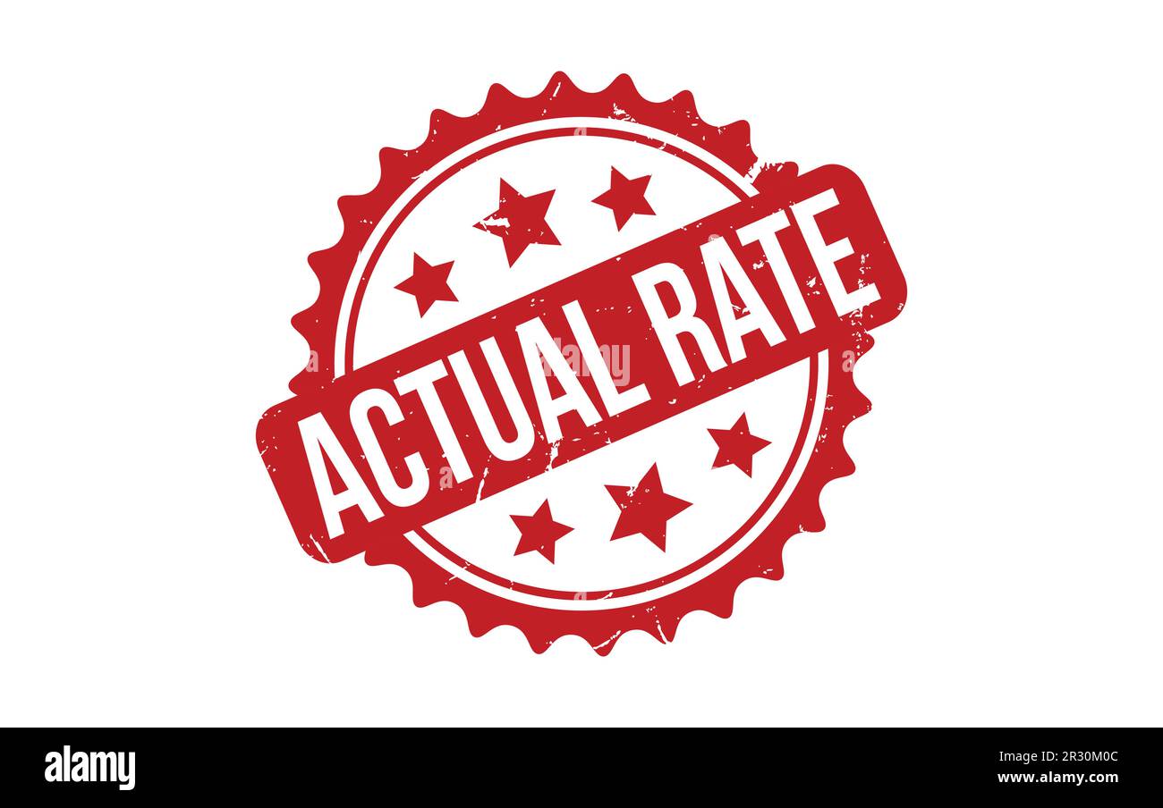 Red Actual Rate Rubber Stamp Seal Vector Stock Vector Image & Art Alamy