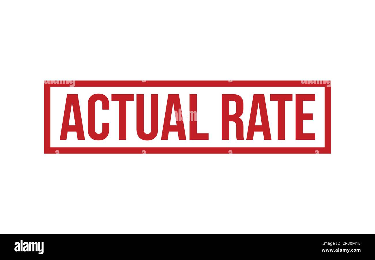 Red Actual Rate Rubber Stamp Seal Vector Stock Vector Image & Art Alamy