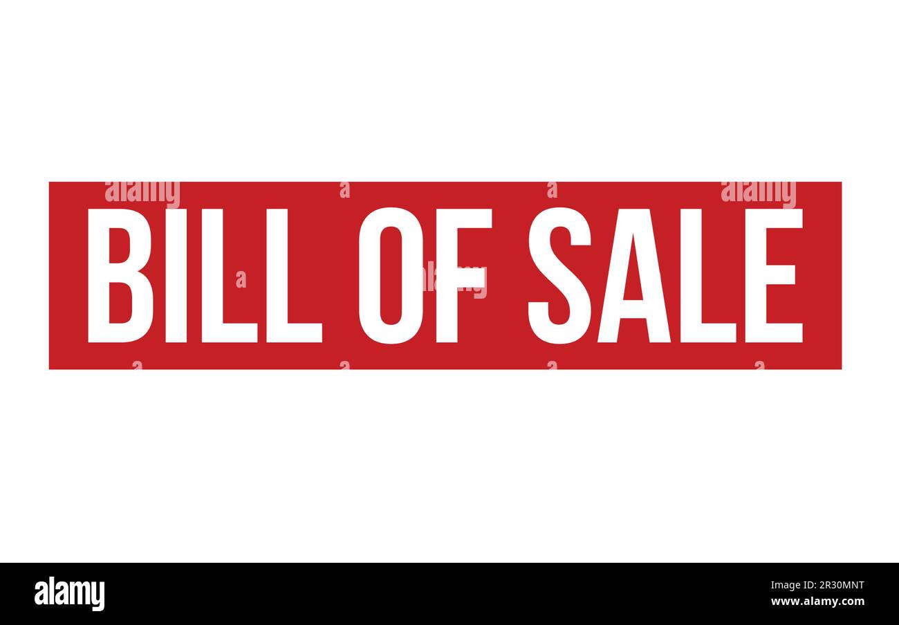 Bill of Sale Rubber Stamp Seal Vector Stock Vector Image & Art Alamy