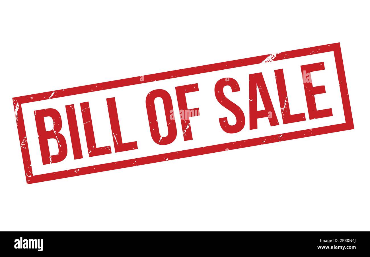 Bill of Sale Rubber Stamp Seal Vector Stock Vector Image & Art Alamy