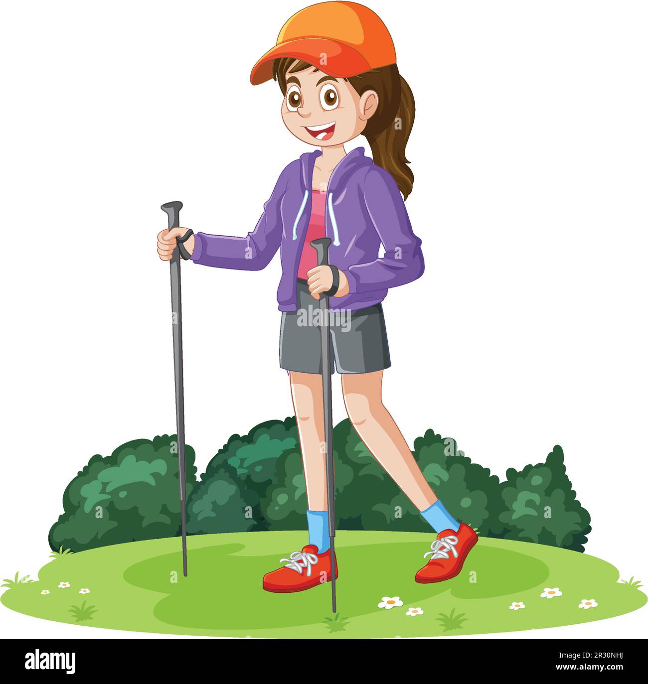 A female teen hiking illustration Stock Vector Image & Art Alamy