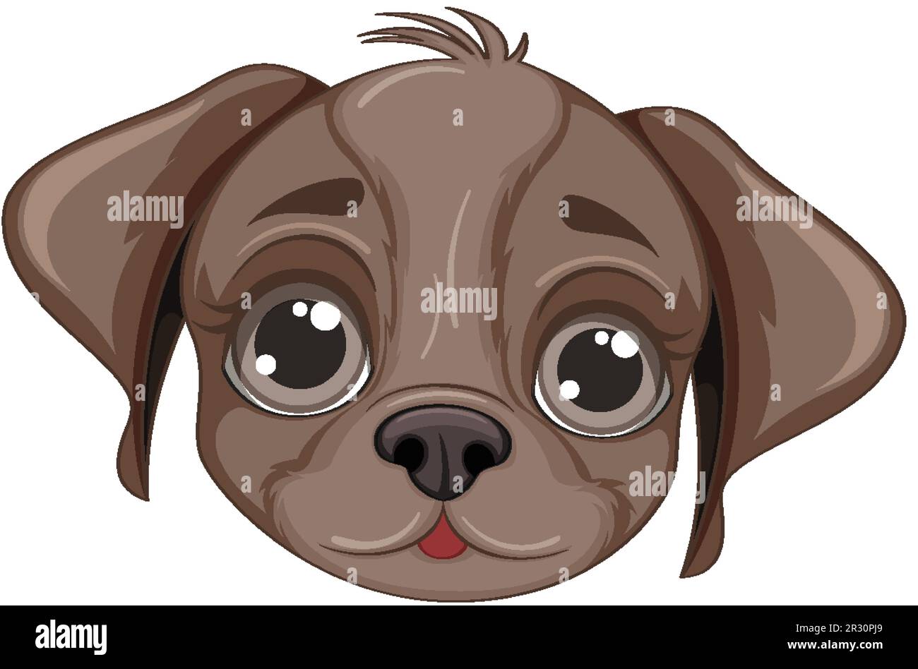 Cute dog face cartoon isolated illustration Stock Vector Image & Art ...
