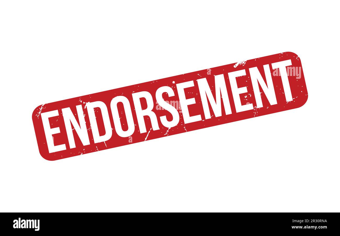 An endorsement Stock Vector Images Alamy