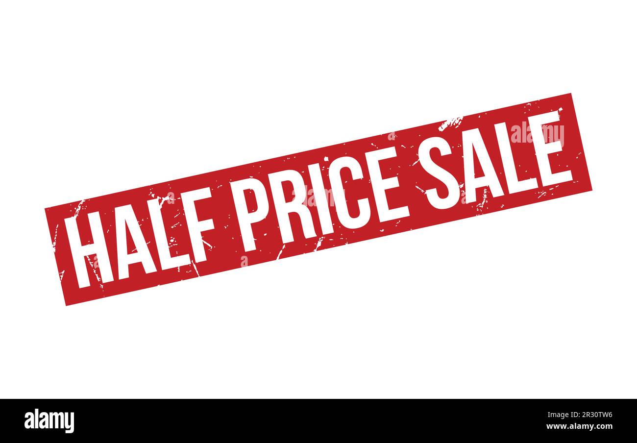 Half Price Sale Rubber Stamp Seal Vector Stock Vector Image & Art Alamy