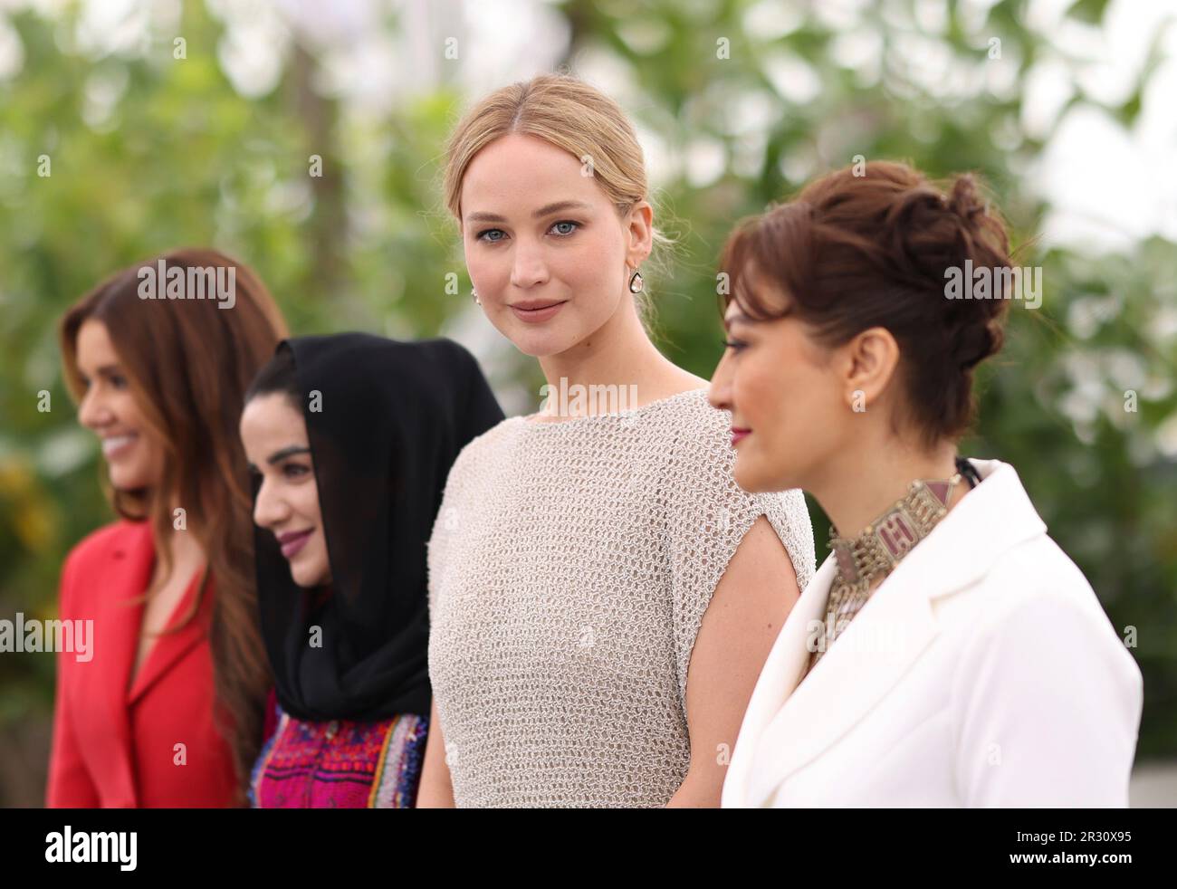 Producer Justine Ciarrocchi, left, Zahra, producer Jennifer Lawrence