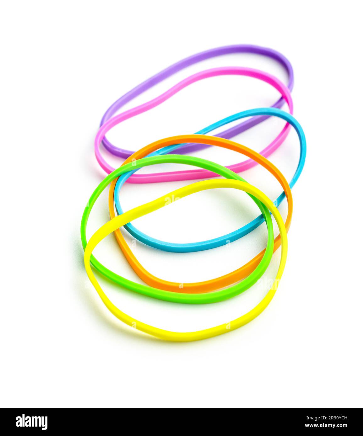 Group Of Colored Rubber Bands Stock Photo - Download Image Now