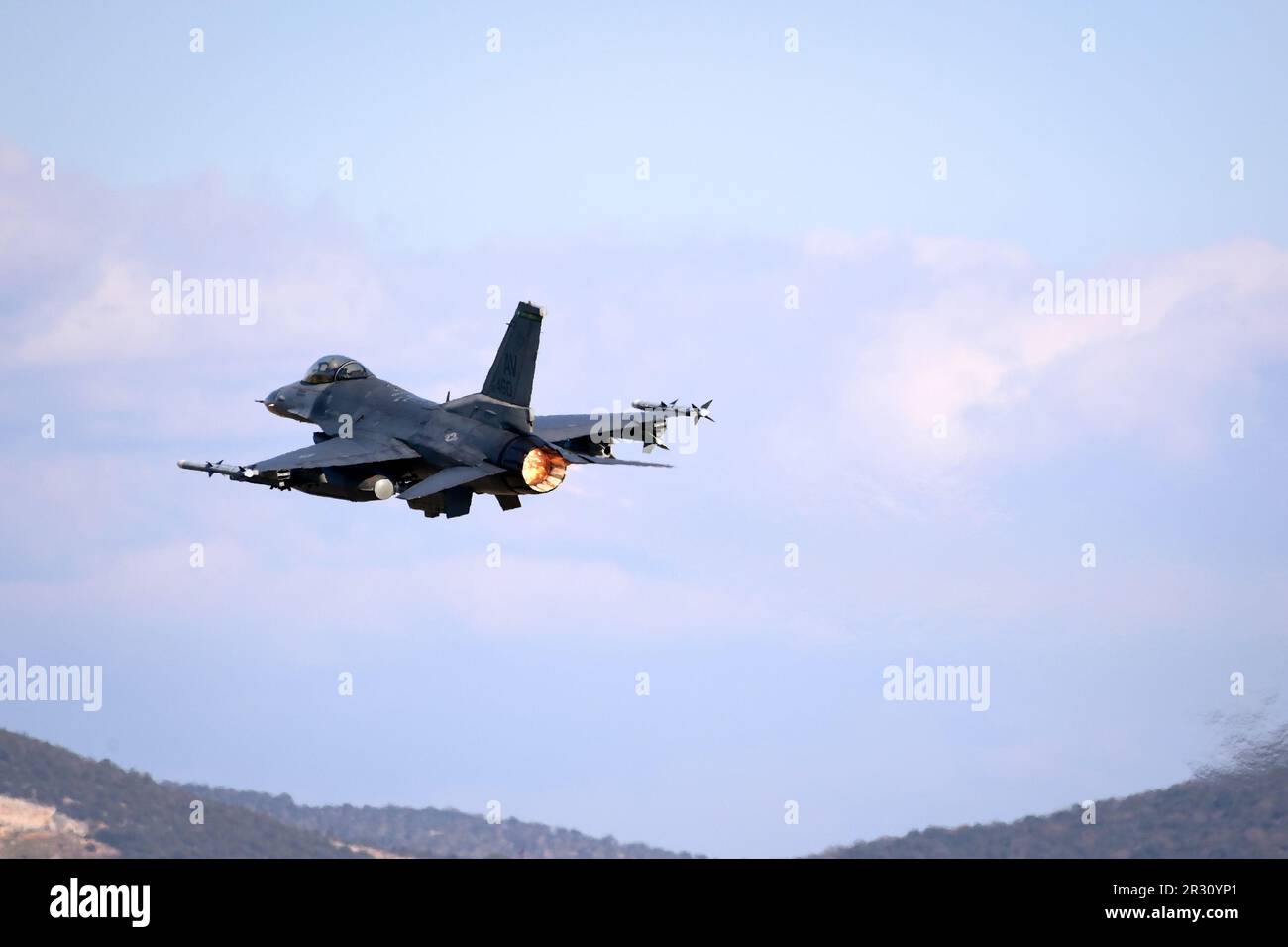 Lockheed Martin F-16C Fighting Falcon of the USAF stationed at Aviano ...