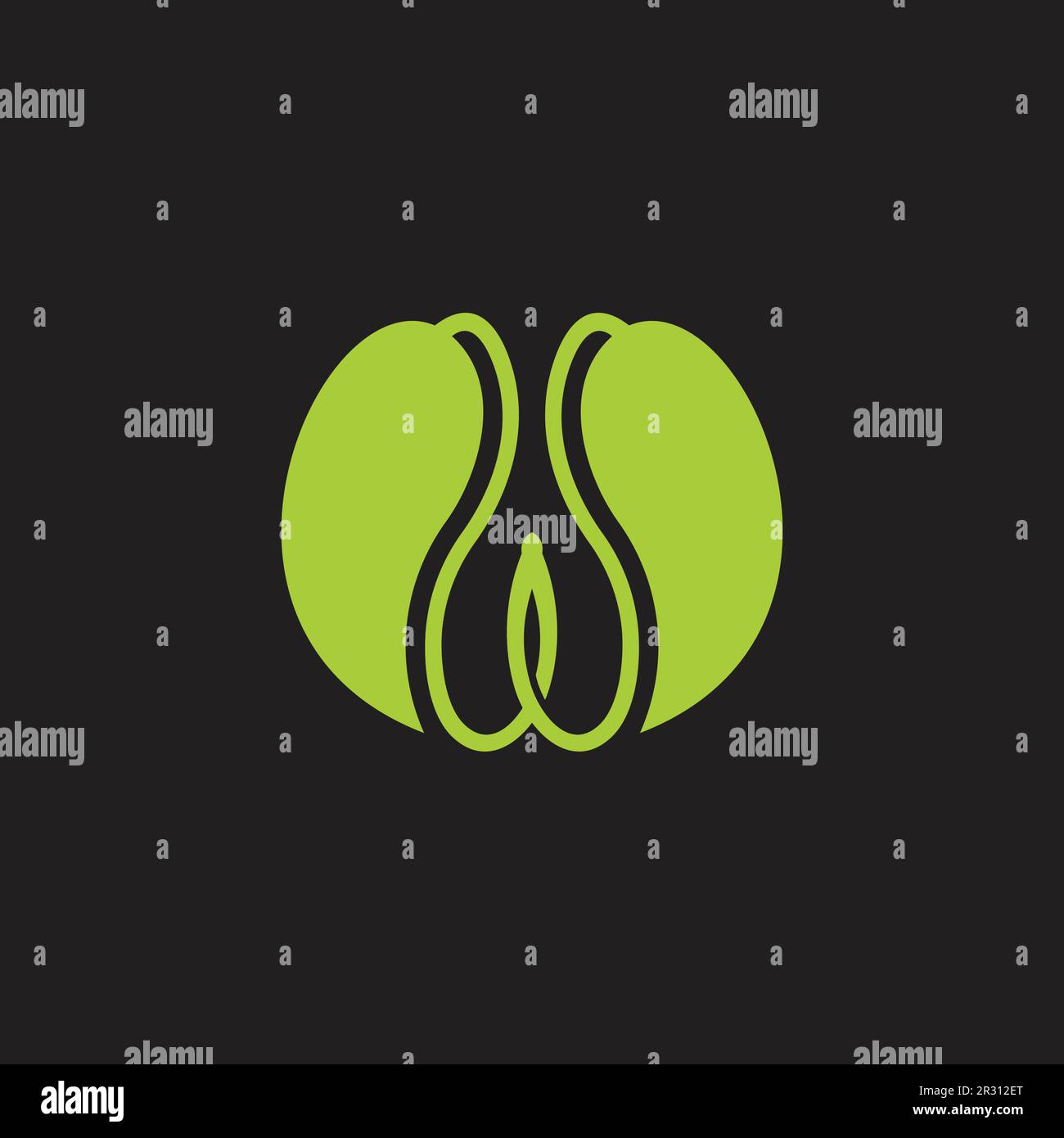 letter w leaf curves simple logo vector Stock Vector Image & Art - Alamy