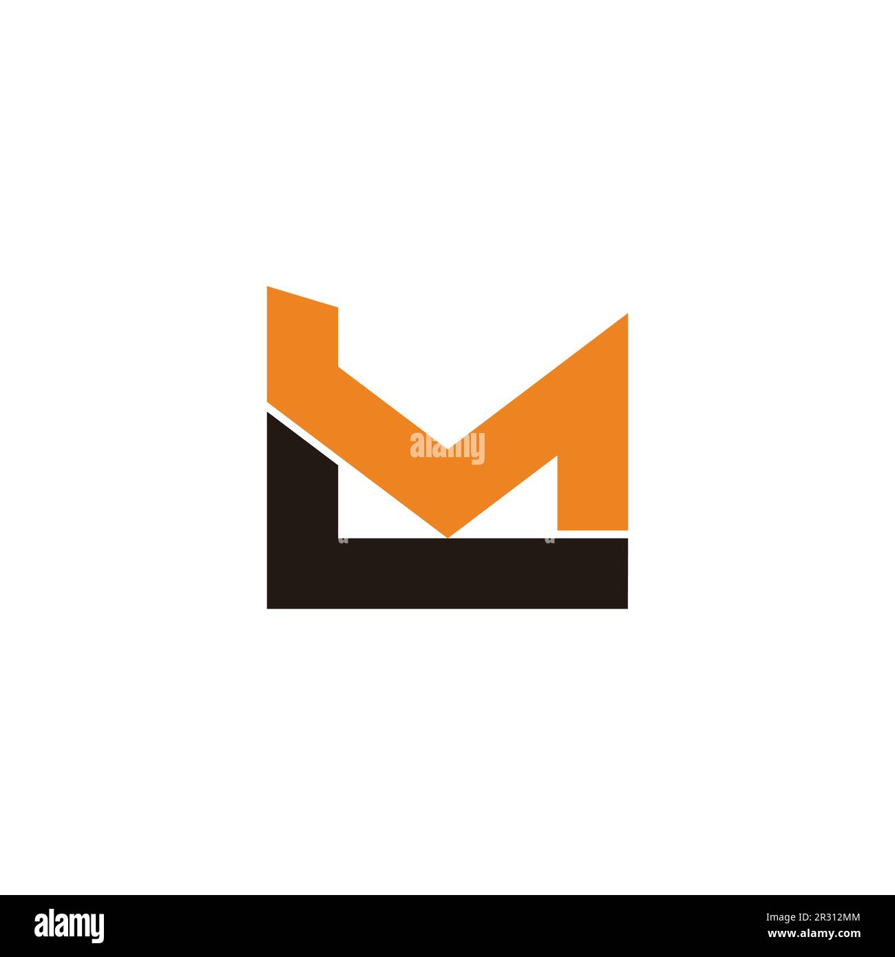 letter m simple geometric logo vector Stock Vector Image & Art - Alamy