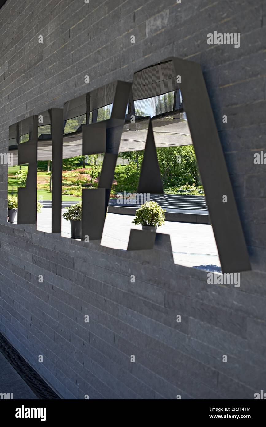 FIFA Headquarters in Zurich Switzerland in bright summer sunshine Stock Photo