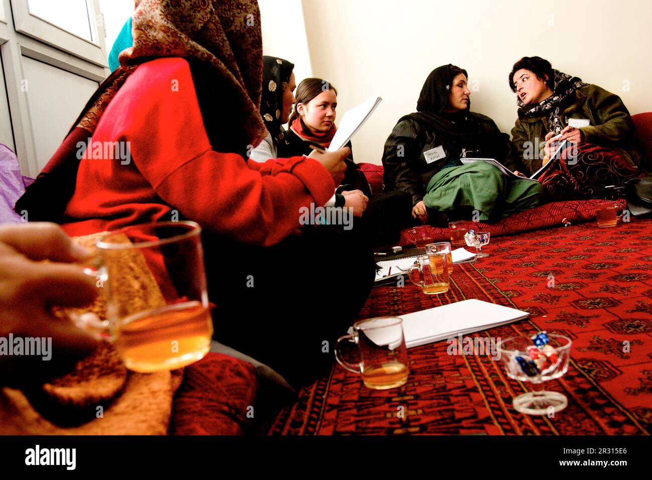 Women attend a business training seminar in Kabul. Stock Photo