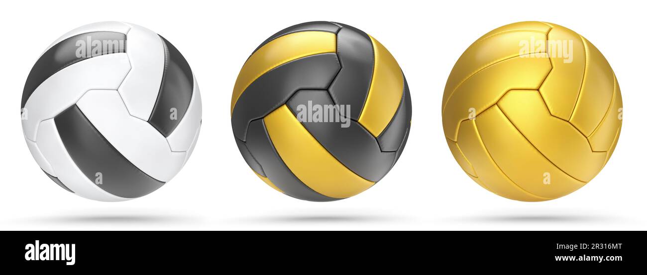 Set of soccer or football balls isolated on white background Stock ...