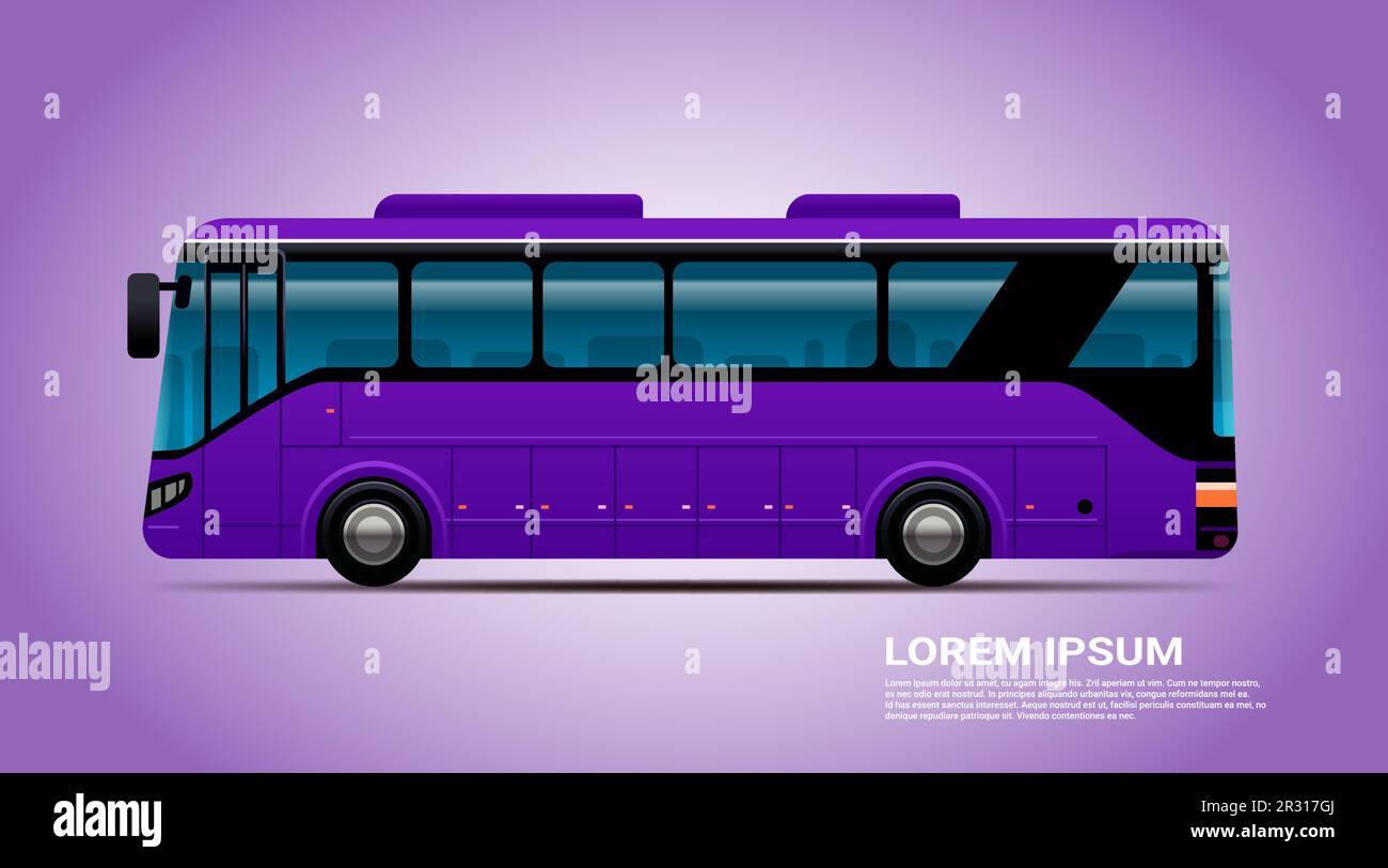 city bus vehicle modern public transport urban and countryside traffic ...