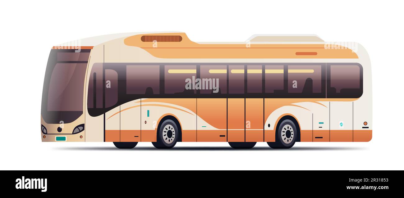 city bus vehicle modern public transport urban and countryside traffic ...