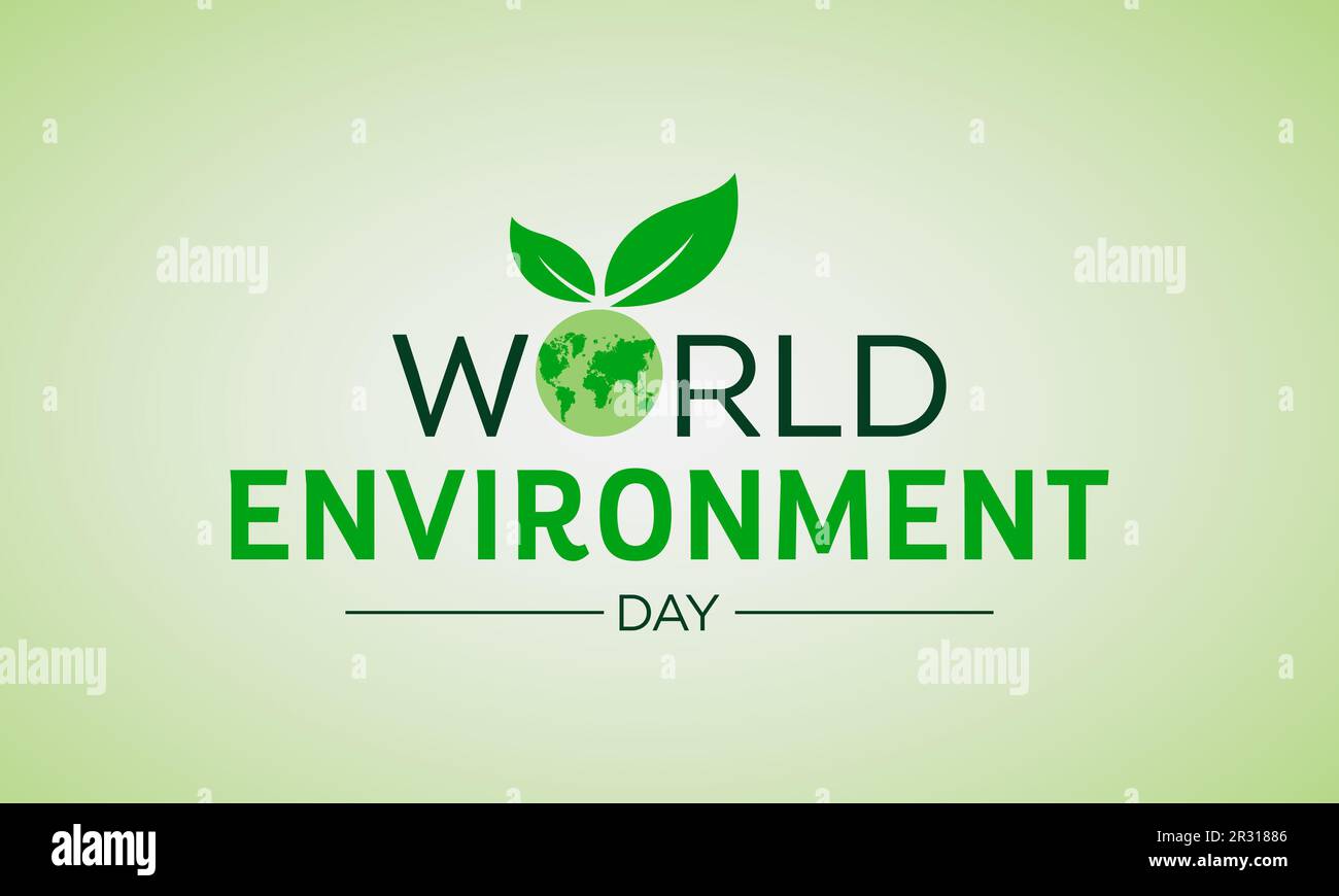 World environment day is observed every year in june 5. Vector template for banner, greeting card, poster with background. Vector illustration. Stock Vector