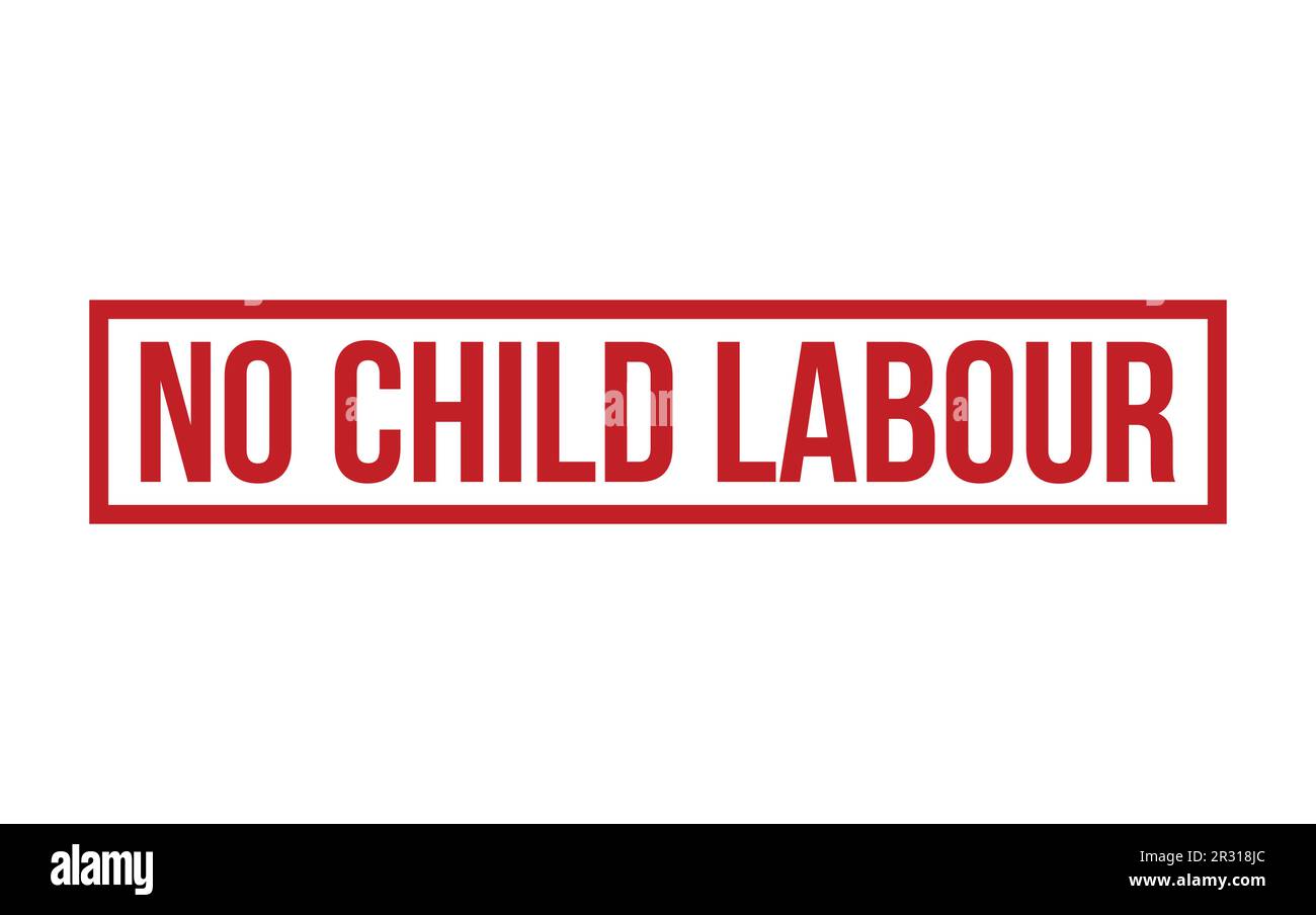 No Child Labour Rubber Stamp Seal Vector Stock Vector