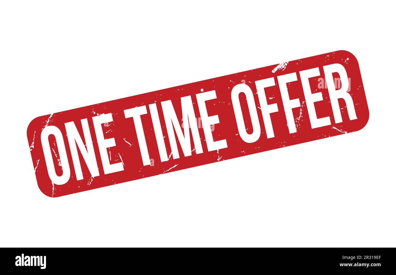 One Time Offer rubber grunge stamp seal vector Stock Vector Image & Art