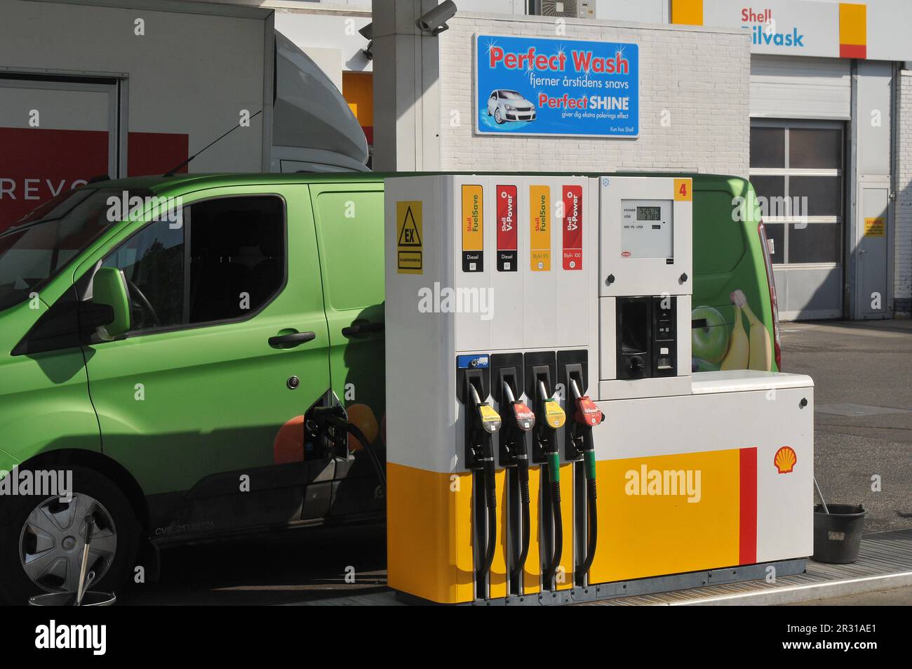 22 May 2023/Shell gas station or petrol station in Kastrup Copenhagen