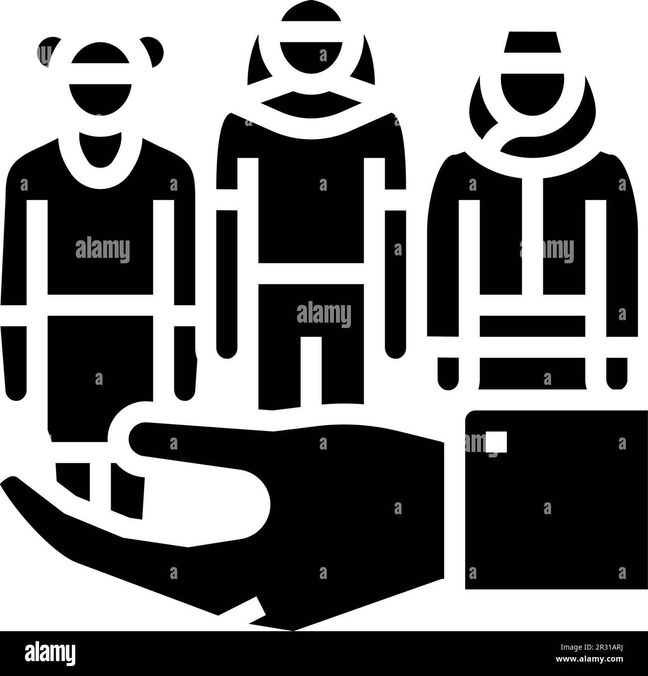 diversity inclusion feminism woman glyph icon vector illustration Stock ...