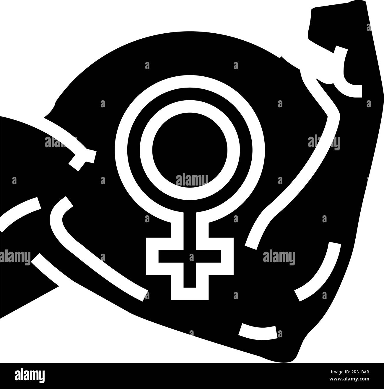 women courage feminism glyph icon vector illustration Stock Vector ...