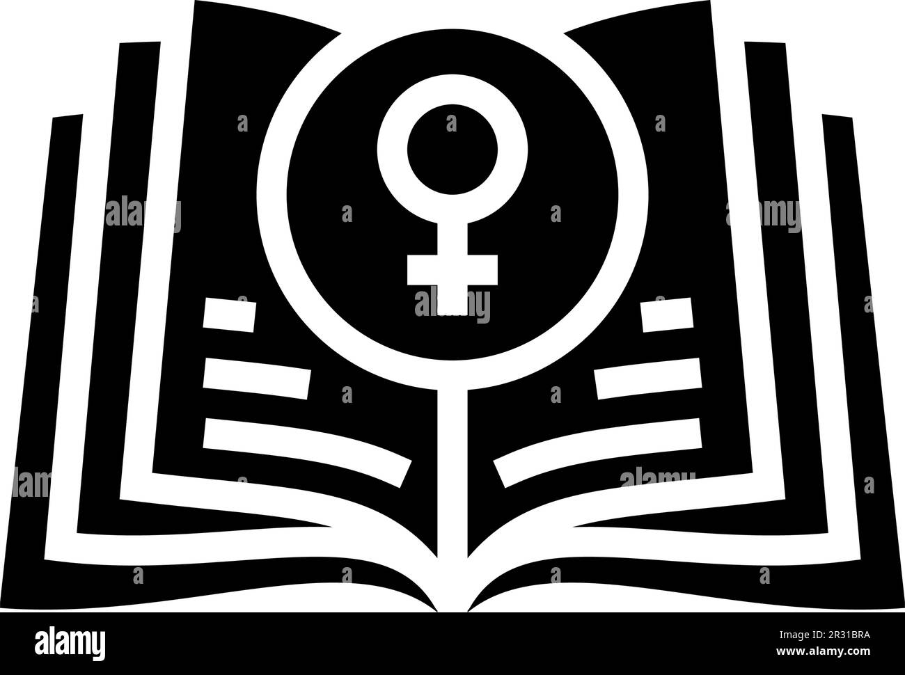 feminist literature feminism woman glyph icon vector illustration Stock ...