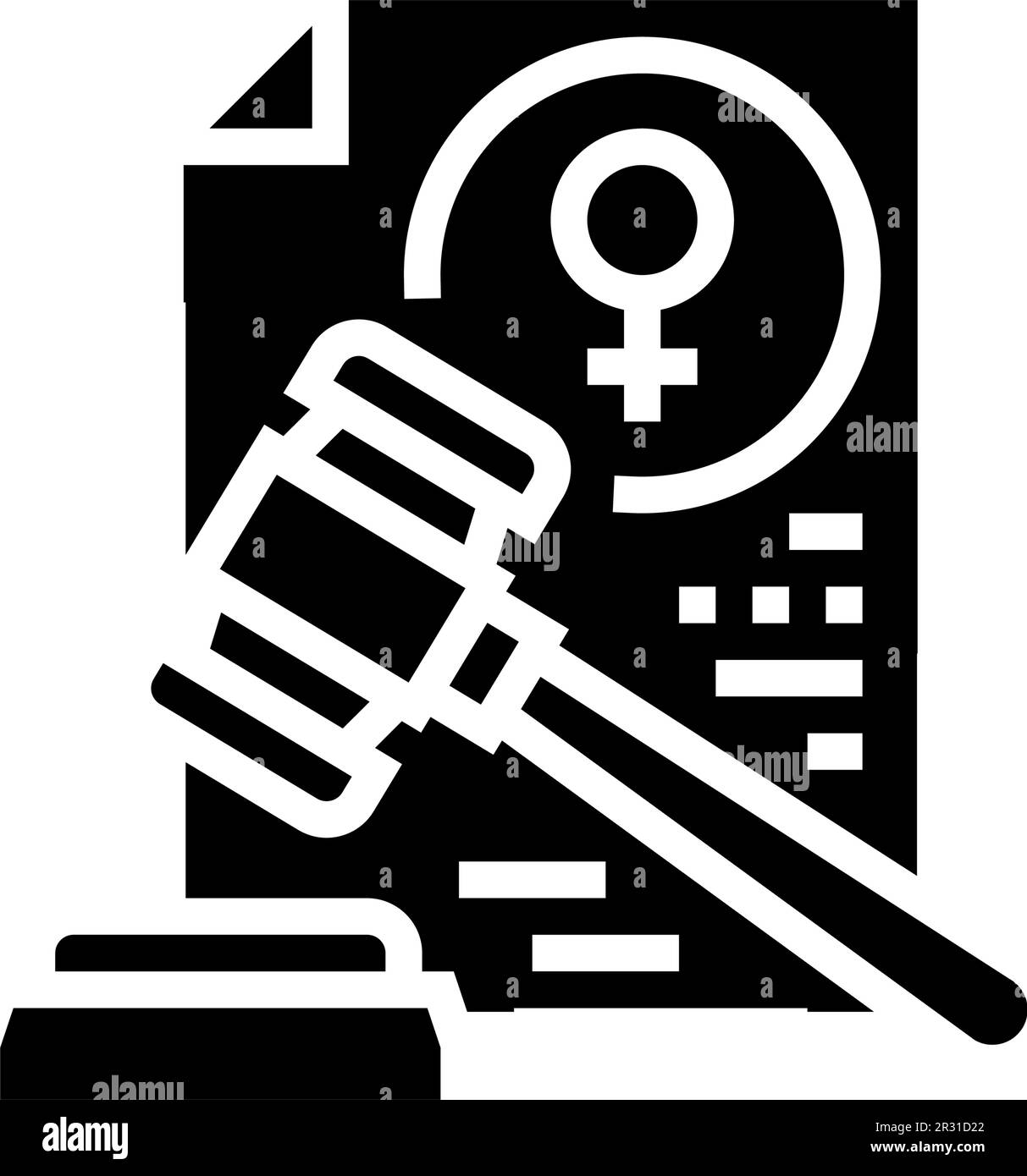 womens rights feminism woman glyph icon vector illustration Stock ...