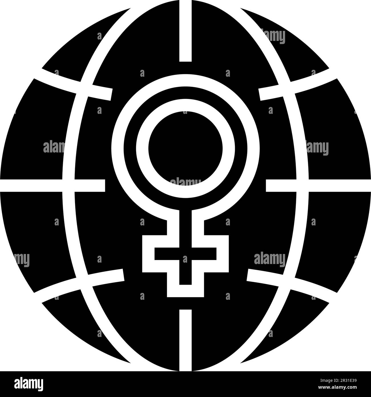 women empowerment feminism woman glyph icon vector illustration Stock ...