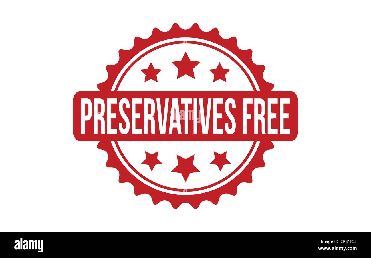 Preservatives Free rubber grunge stamp seal vector Stock Vector