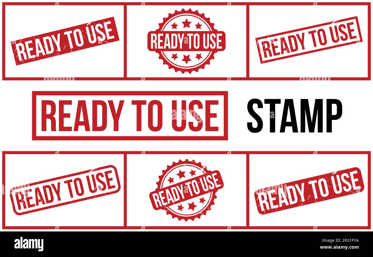 Ready To Use Rubber Stamp set Vector Stock Vector Image & Art - Alamy