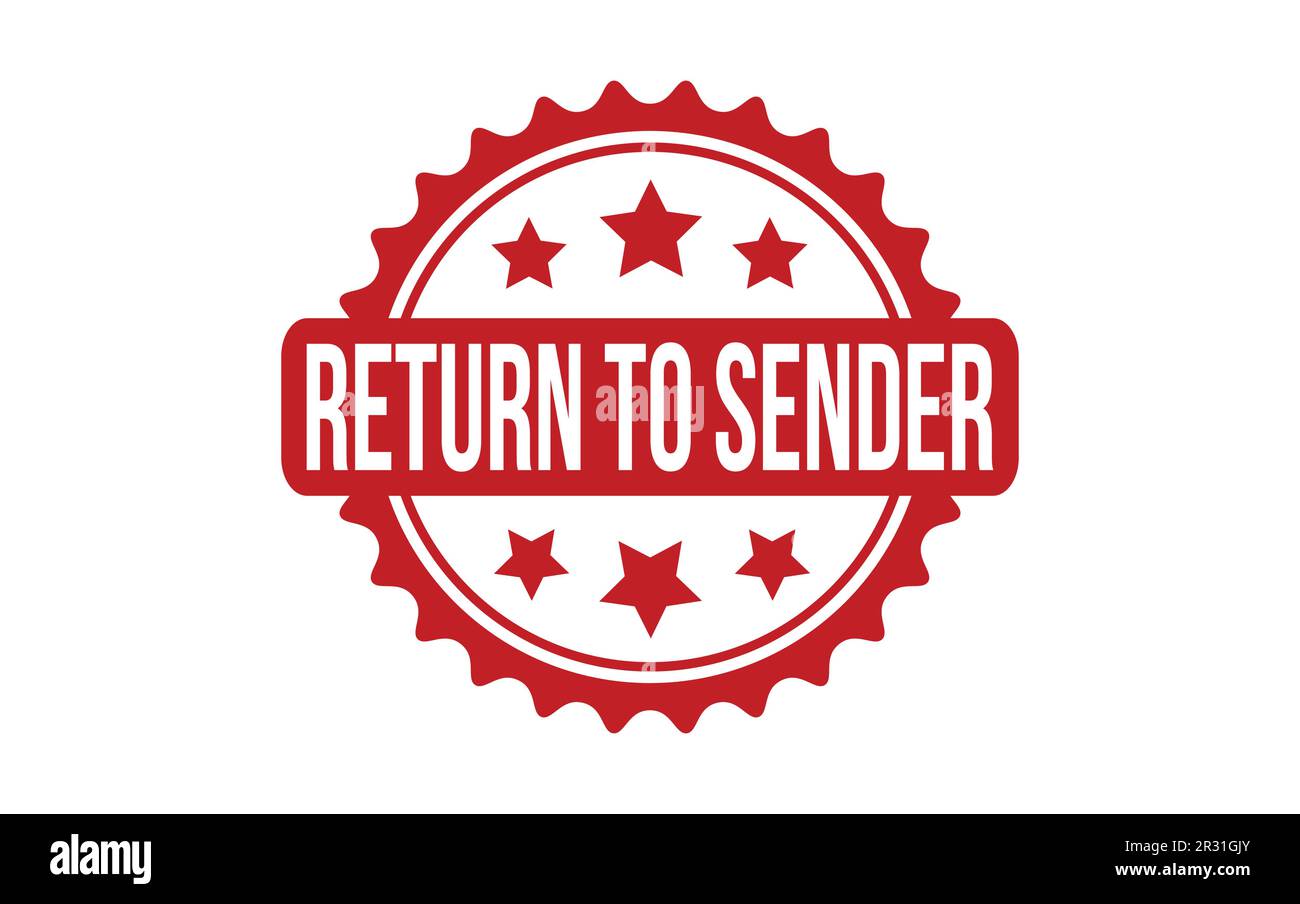 Return To Sender Rubber Grunge Stamp Seal Vector Stock Vector Image