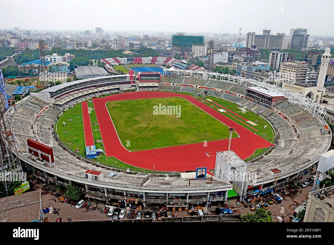 An aerial view of Bangabandhu National Stadium (BNS) in Dhaka