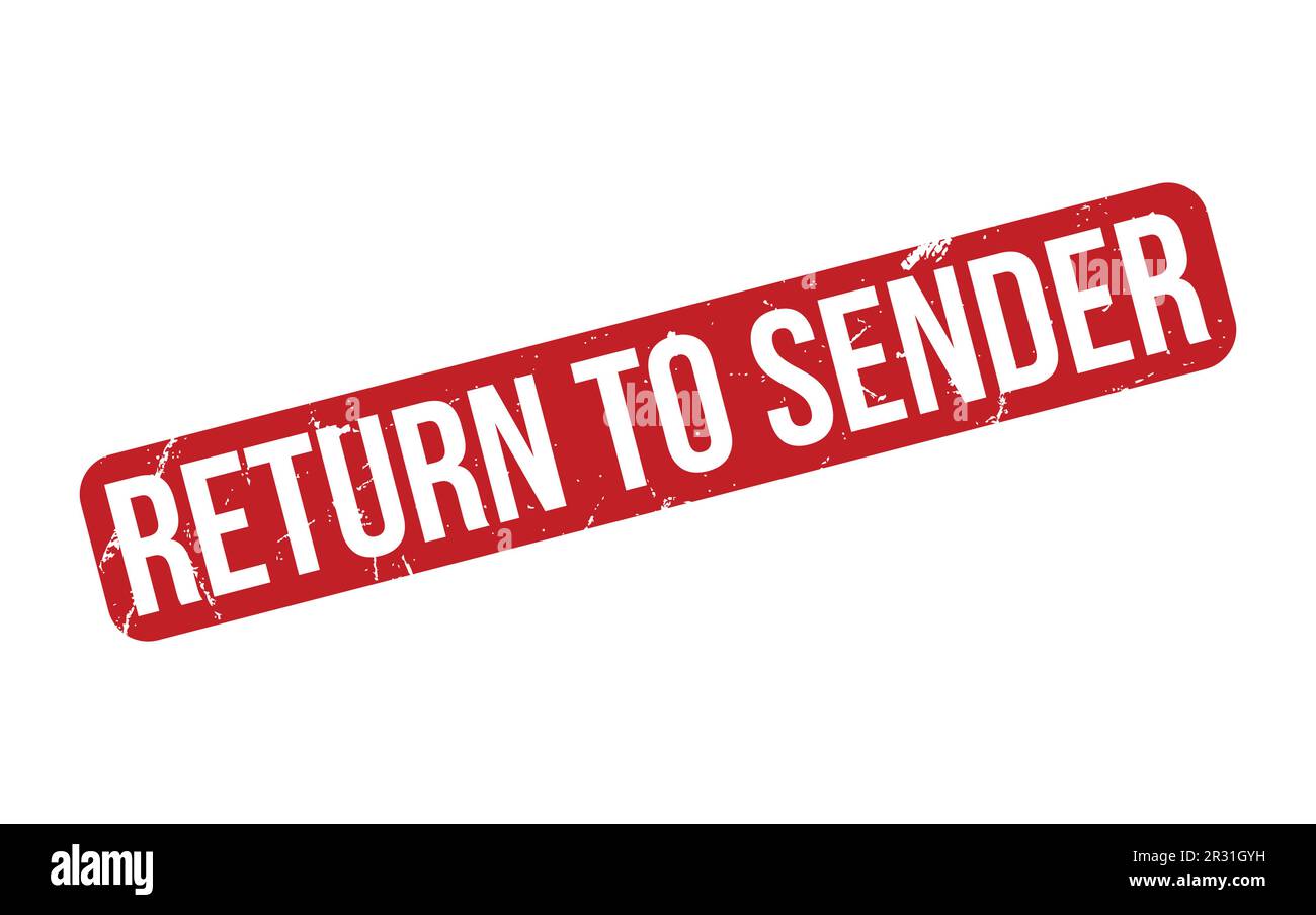 Return To Sender rubber grunge stamp seal vector Stock Vector Image