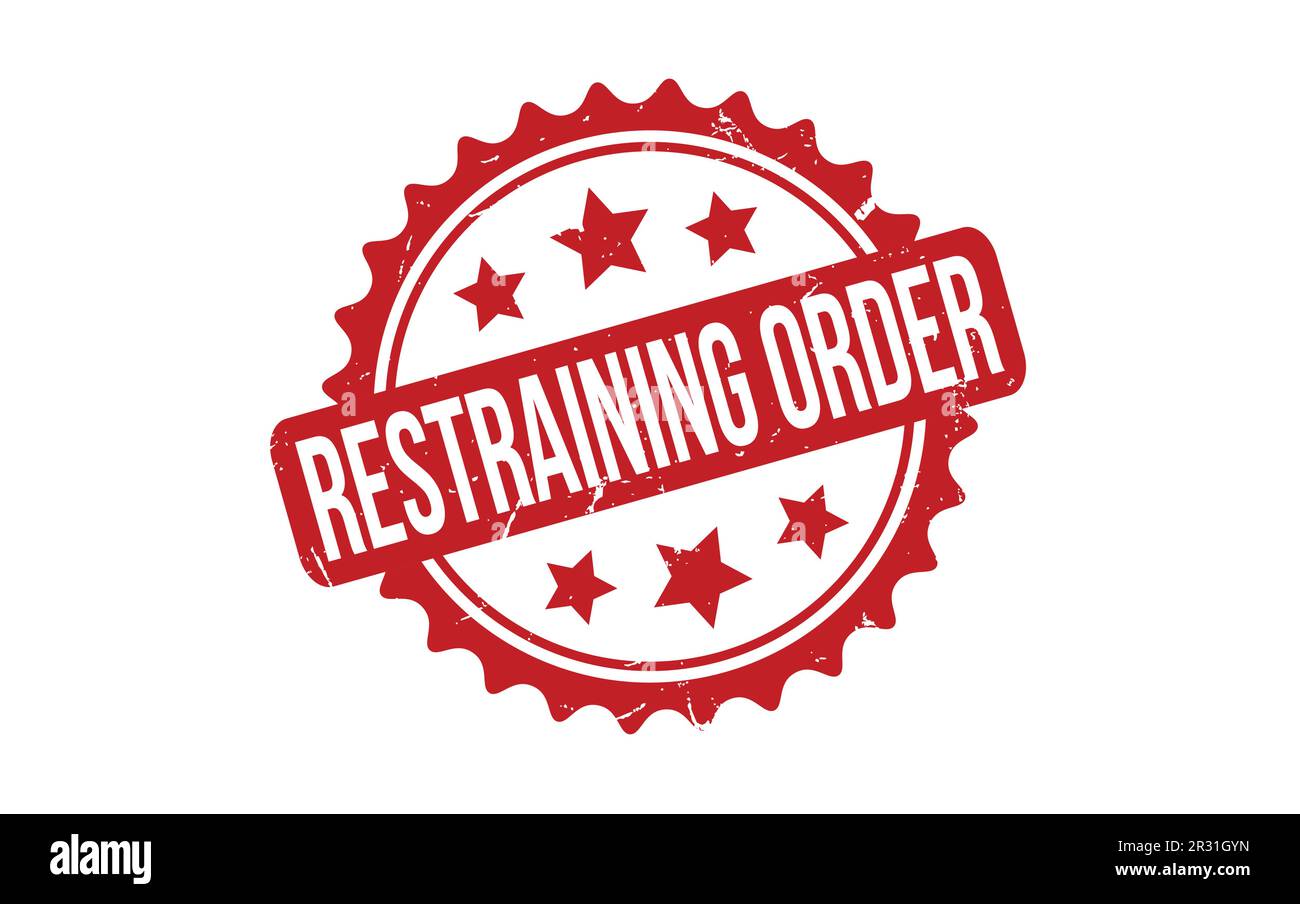 Restraining order rubber stamp seal vector stock vector image art alamy