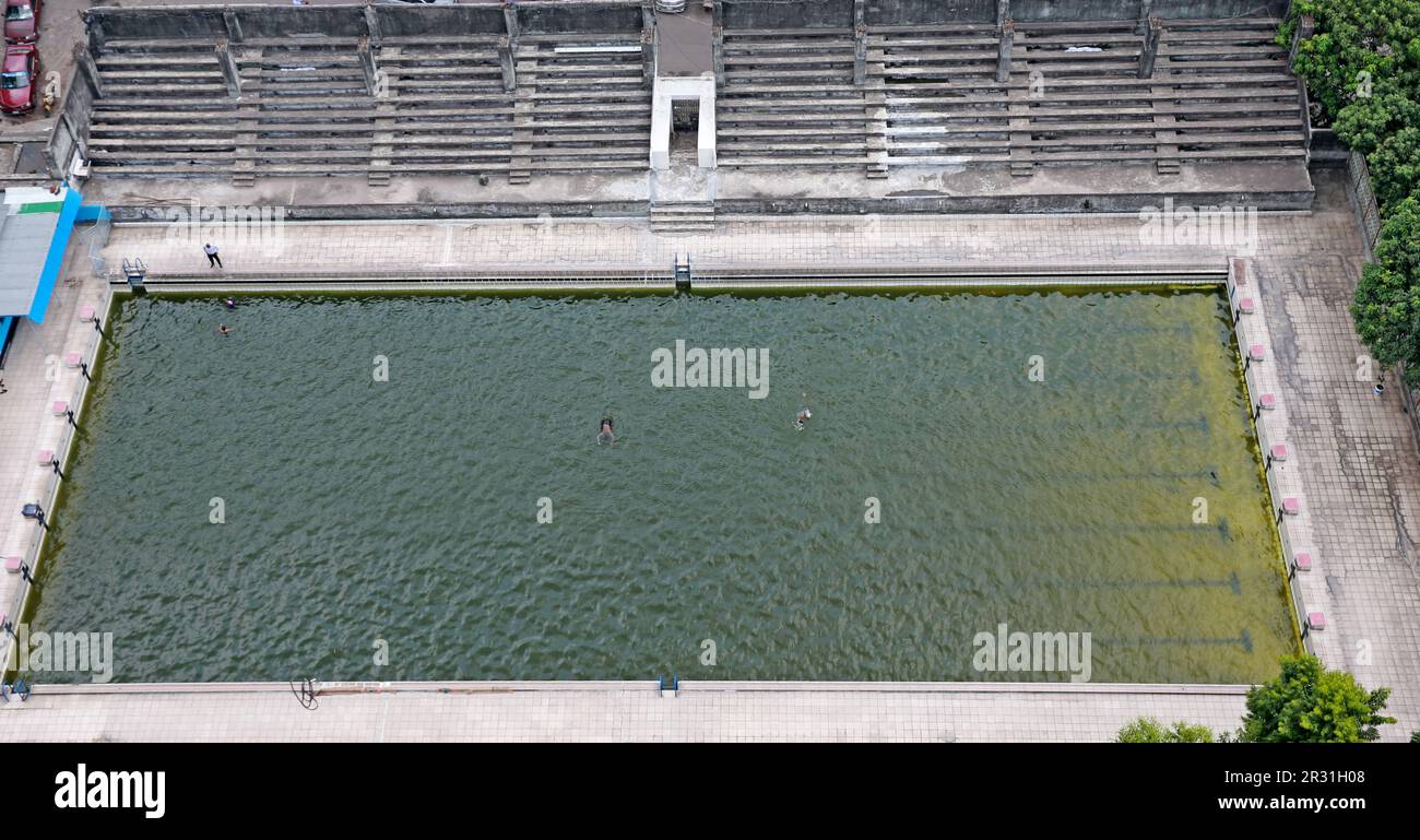 An aerial view of Ivy Rahman Swimming Pool in Dhaka, Bangladesh Stock ...