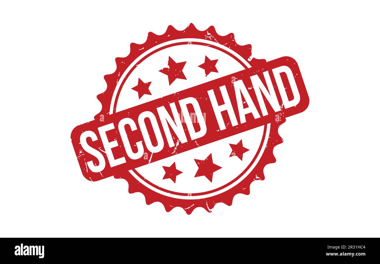Second Hand Rubber Stamp Seal Vector Stock Vector