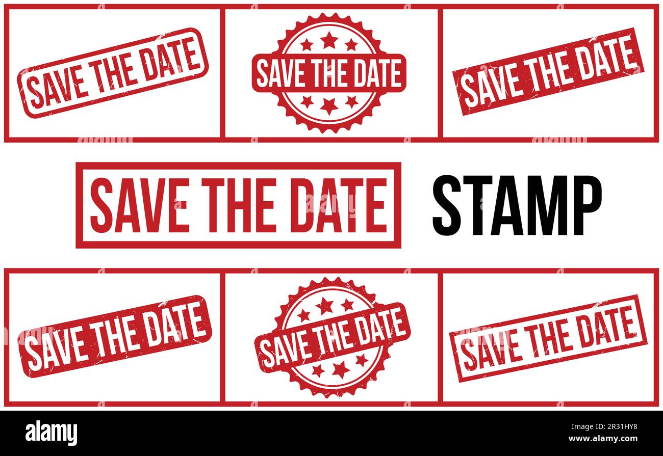 Save The Date Rubber Stamp set Vector Stock Vector Image & Art Alamy