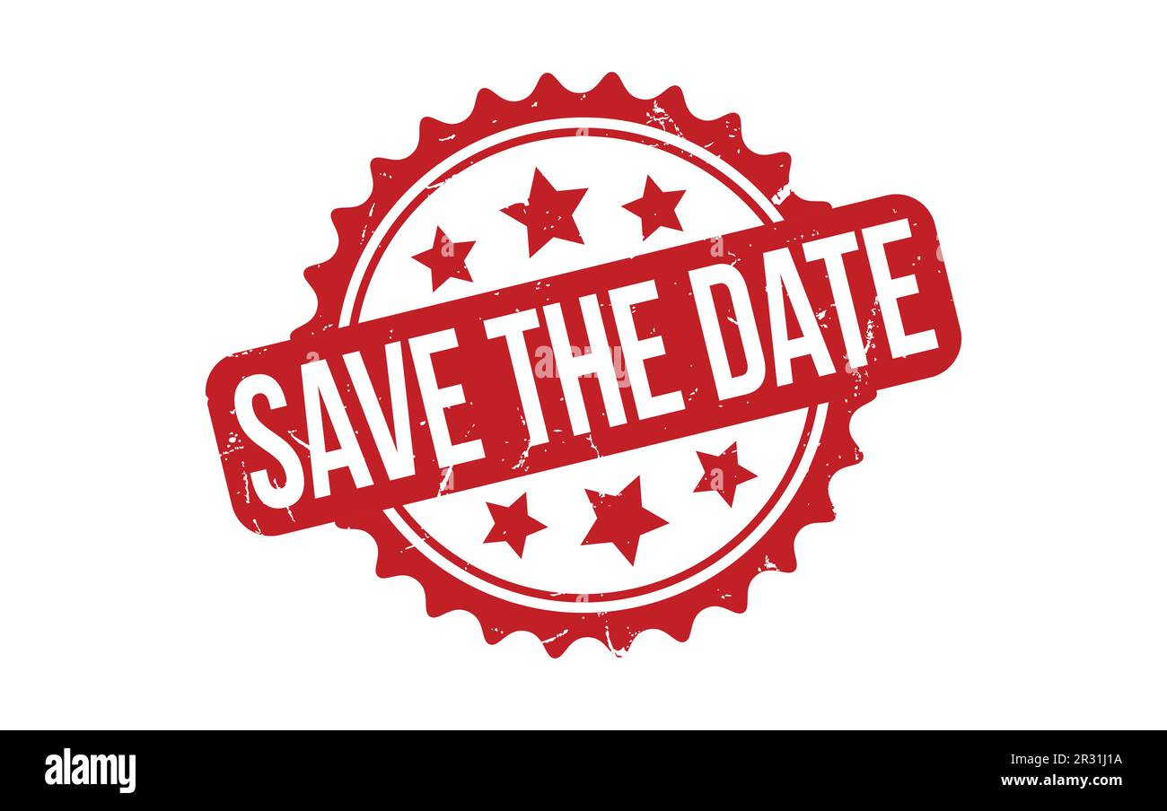Save The Date Rubber Stamp Seal Vector Stock Vector