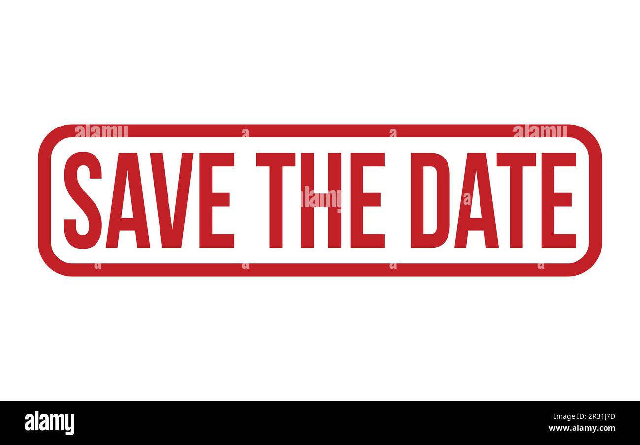 Save The Date Rubber Stamp Seal Vector Stock Vector
