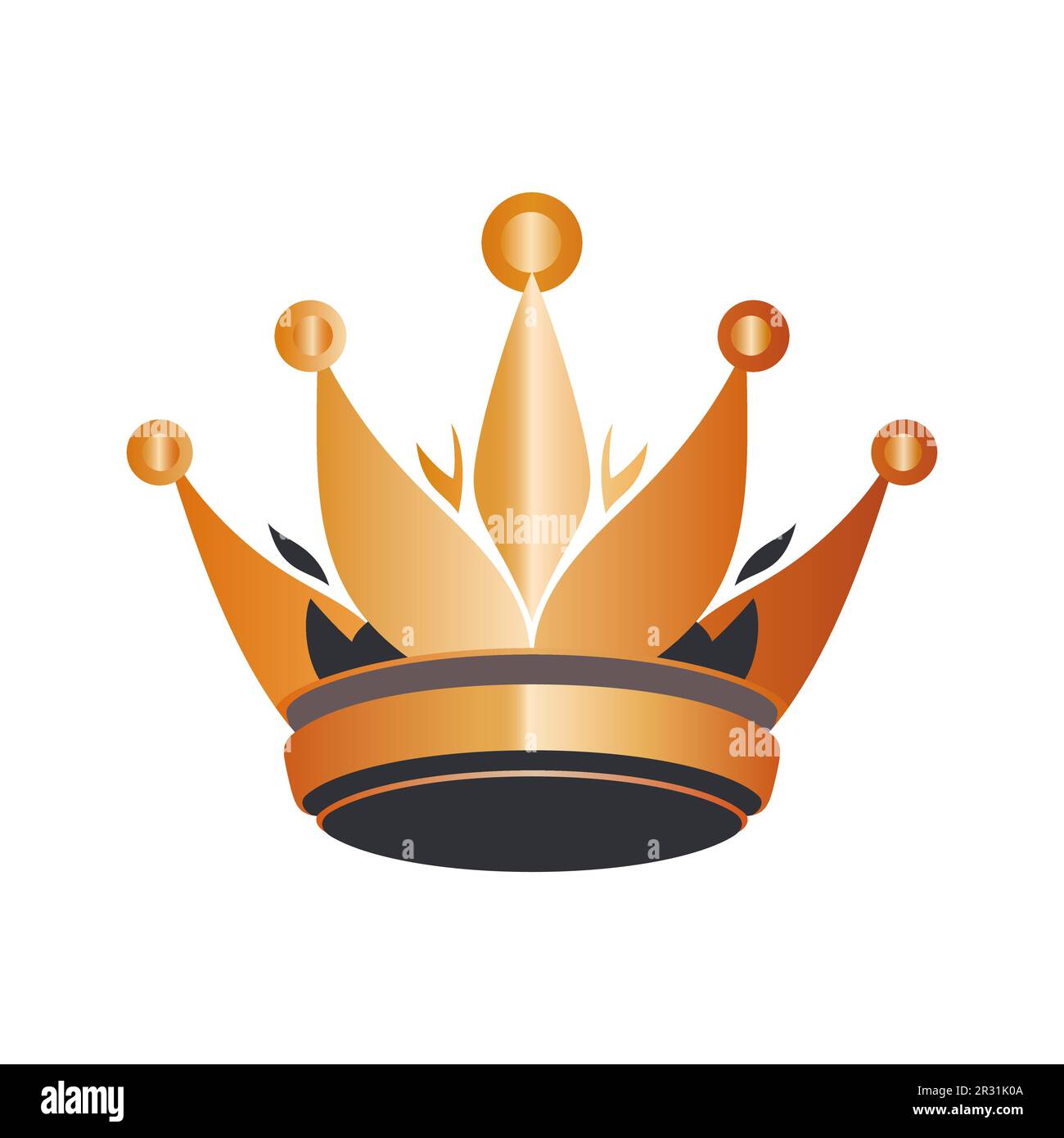 Crown icon. Golden king crown symbol. Isolated crown icon. Vector