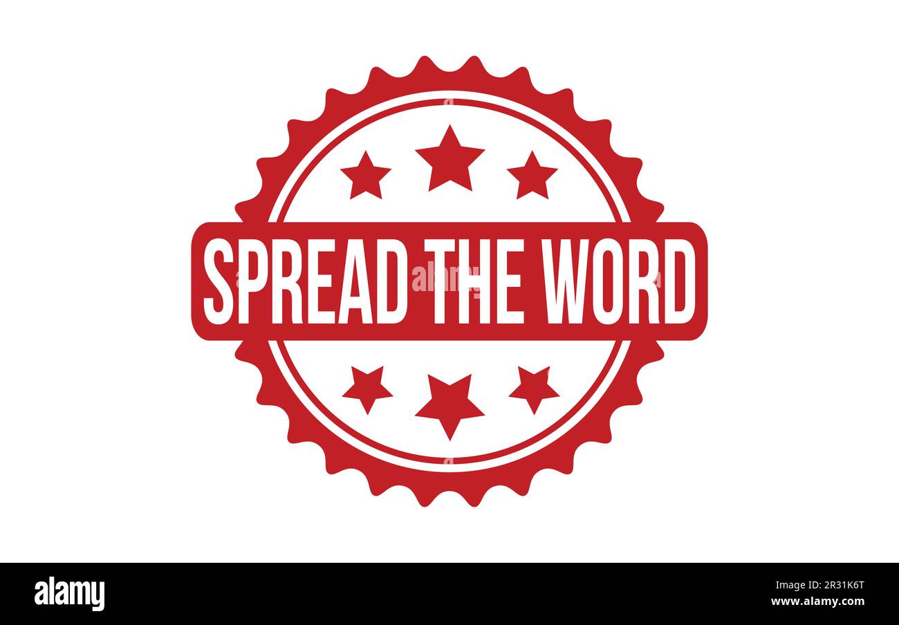 Red Spread The Word Rubber Stamp Seal Vector Stock Vector Image & Art Alamy