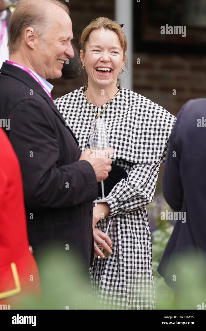 Ade Edmondson and Anna Maxwell Martin during the RHS Chelsea Flower Show press day, at the Royal Hospital Chelsea, London. Picture date: Monday May 22, 2023. Stock Photo