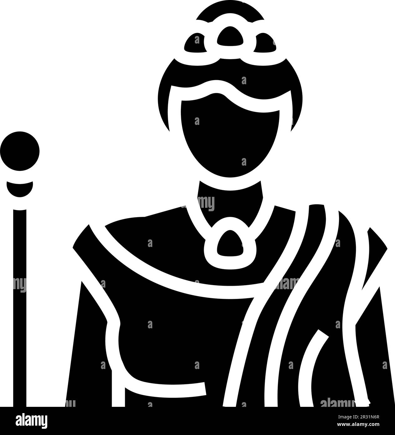 hera greek god mythology glyph icon vector illustration Stock Vector